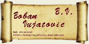 Boban Vujatović vizit kartica